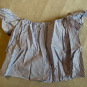 Off the shoulder stripped top